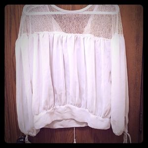 Sheer long sleeve top
